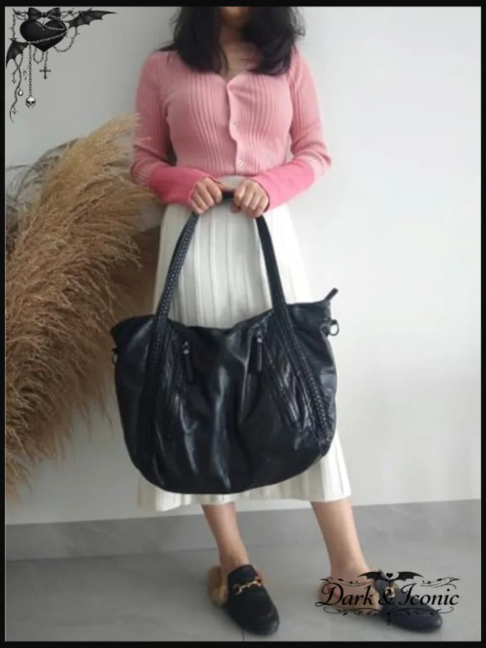 Large Slouchy Hobo Tote Bag Oversized Shoulder Handbag Multi-Pockets - Picture 3 of 7